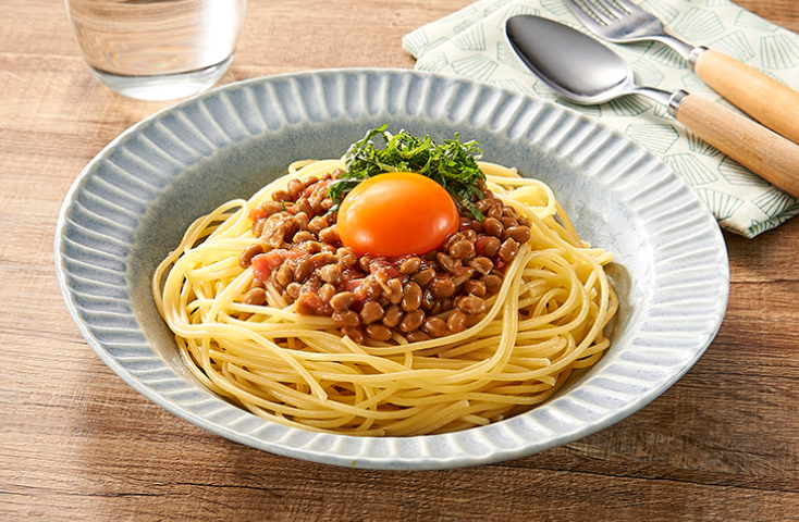 梅しそ納豆パスタ