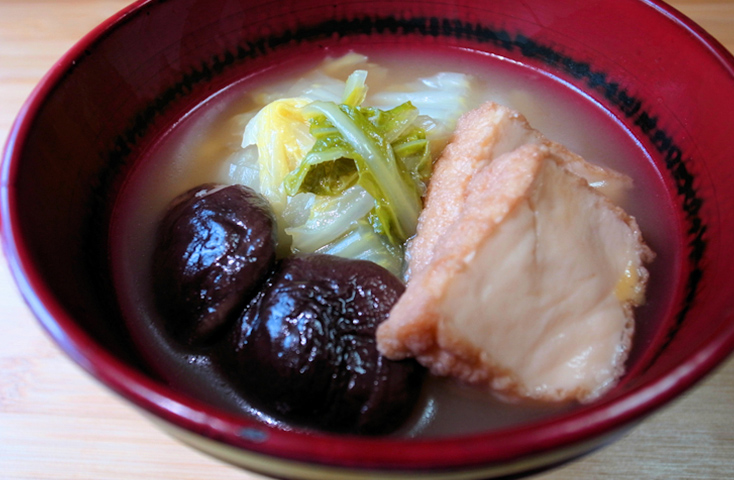 白菜と厚揚げと椎茸の煮物